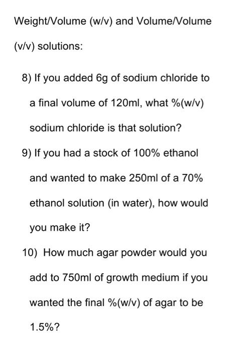 Molar Solutions 6 How Would You Make 2000ml Of A 2m Molar Solution Of Sodium Chloride The Molecular Weight Of Sodiu 2