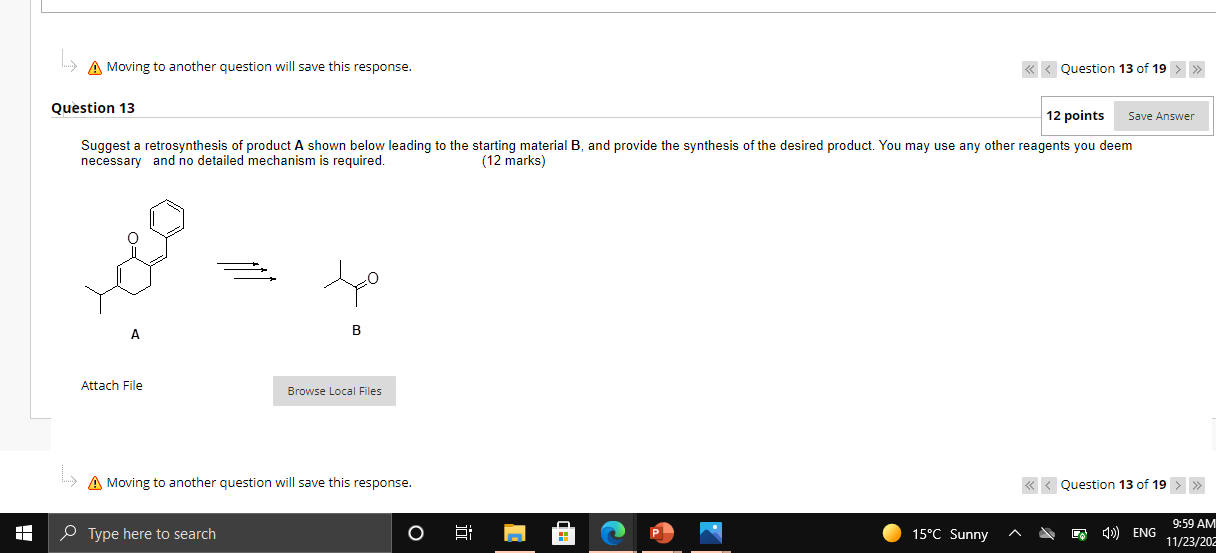 A Moving To Another Question Will Save This Response Question 13 Of 19 Question 13 12 Points Save Answer Sugg 1