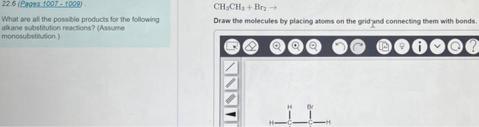 22 6 Pages 1007 1009 What Are All The Possible Products For The Following Alkane Substitution Reactions Assume Monos 2