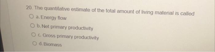 23 The Range Of Resource That A Population Can Possibly Use Is Called O A Its Fundamental Niche O B Its Realized Nich 2