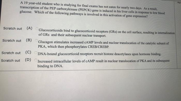 Mar A 19 Year Old Student Who Is Studying For Final Exams Has Not Eaten For Nearly Two Days As A Result Transcription 1