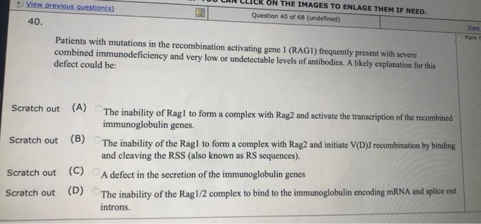 View Previous Question S On The Images To Enlage Them If Need Question 40 Of 68 Undefined 40 Mark Patients With Mut 1