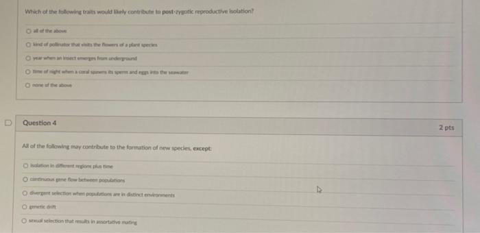 Which Of The Following Rats Would Hely Contribute To Postati Reproductive Holation Ondore Andrew On The Question 4 2 Pt 1