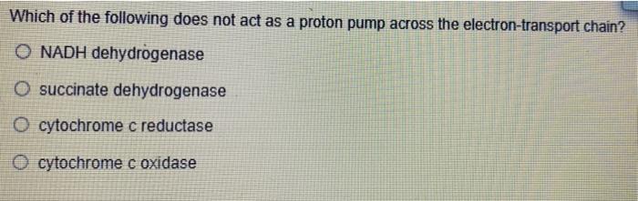 Which Of The Following Is Not Part Of The Process Known As Oxidative Phosphorylation O Molecular Oxygen Serves As A F 3