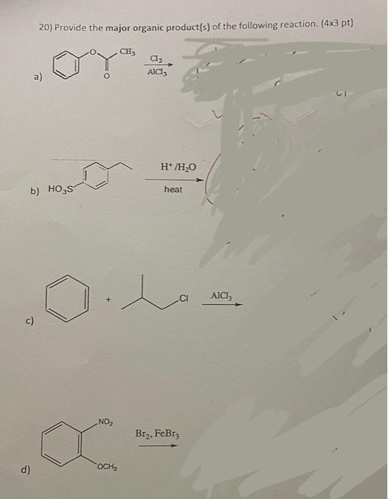19 Provide The Mechanism Of Br Addition To Benzene Including The Sigma Complex Intermediate 5 Pt 20 Provide Th 2
