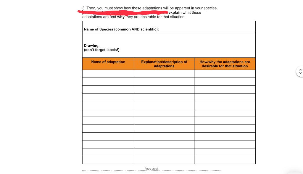 Can Someone Help Me With This Project Goal Is To Create An Ideal Species That Is Adapted To A Chosen Environment The Pr 2
