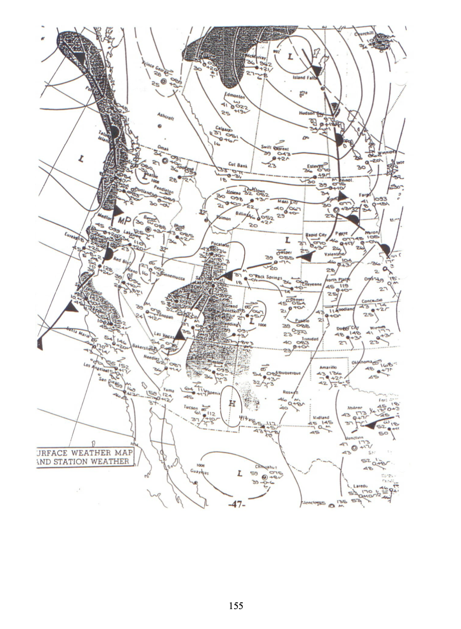 Surface Weather Map Exercise The Map That Immediately Follows Is The Daily Weather Map Published By The U S Department 1