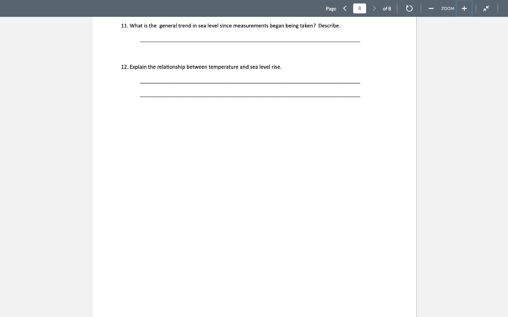 Page 7 Of 8 Zoom The Last Impact Of Climate Change We Will Investigate Is The Increase In Sea Level Warmer Sea Surfac 2