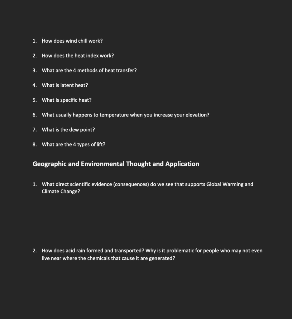 1 How Does Wind Chill Work 2 How Does The Heat Index Work 3 What Are The 4 Methods Of Heat Transfer 4 What Is Lat 1