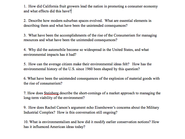 1 How Did California Fruit Growers Lead The Nation In Promoting A Consumer Economy And What Effects Did This Have 2 D 1