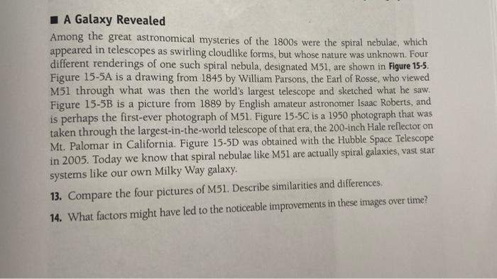 A Galaxy Revealed Among The Great Astronomical Mysteries Of The 1800s Were The Spiral Nebulae Which Appeared In Telesco 1