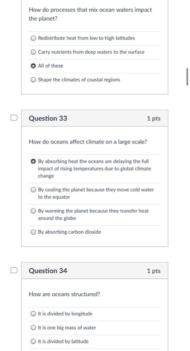 How Do Processes That Mix Ocean Waters Impact The Planet Redistribute Heat From Low To High Latitudes Carry Nutrients F 1