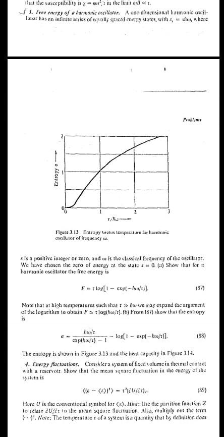 That The Susteptibility 15 7 In The Intit B I V 3 Free Energy Of A Harmonic Oscillator A One Dimension Hamonic O 1
