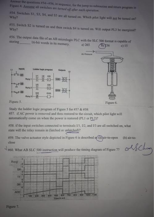 Answer The Questions 54 456 In Sequence For The Jump To Subroutine And Return Program In Figure 4 Assume All Switches 1