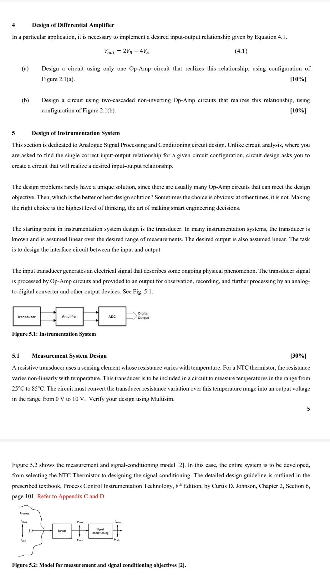 4 Design Of Differential Amplifier In A Particular Application It Is Necessary To Implement A Desired Input Output Rela 1