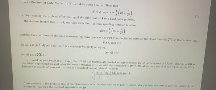 1 Fraction Of Cube Roots A Let A Be A Real Number Show That 1 28 Thereby Reducing The Problem Of Extracting Of Th 1