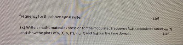 5 B Given The Frequency Deviation Constant K 1 Khz 10v And Frequency Deviation Af K Intelligent Signal Amplitude 2