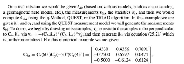 On A Real Mission We Would Be Given Sak Based On Various Models Such As A Star Catalog A Geomagnetic Field Model Etc 1