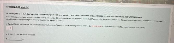 Problem 3 15 Points Select One Correct Answer From The Available Options In The Below Parts A 3 Points You Shine M 5