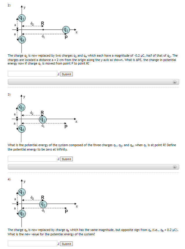 A Point Charge 42 0 4 C Is Fixed At The Origin Of A Co Ordinate System As Shown Another Point Charge 44 2 9 C Is I 2