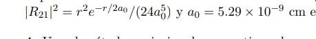 At Time T 0 The Wave Function Of The Hydrogen Atom Is Given By Where The Subscripts Are The Values Of The Quantum Numb 2