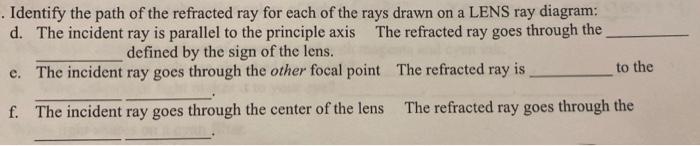 68 Identify The Path Of The Reflected Ray For Each Of The Rays Drawn On A Mirror Ray Diagram A The Incident Ray Is Pa 2
