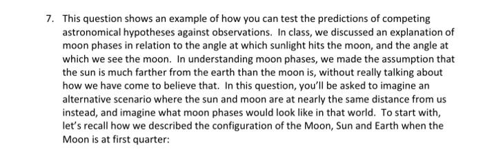 7 This Question Shows An Example Of How You Can Test The Predictions Of Competing Astronomical Hypotheses Against Obser 1