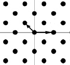 Solid State Physics Given The Two Dimensional Lattice Points With The Same Basis The Distance Between Any Two Atoms Is 1