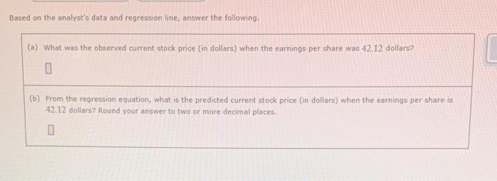 A Financial Analyst Is Examining The Relationship Between Stock Prices And Earnings Per Share She Chooses Sixteen Publi 2