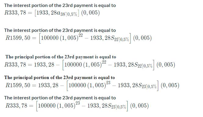 A Student Loan Of R100 000 Is Granted At An Interest Rate Of 6 P A Compounded Monthly The Loan Is To Be Amortised By 1