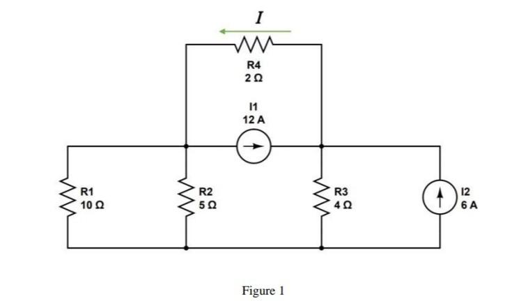 Subject Electronics Physics Calculate Current I In Figure 1 By Using I Nodal Analysis Ii Superposition 1