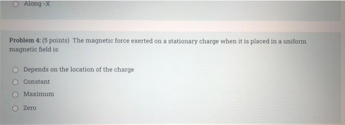Problem 2 5 Points A Straight Long Wire Carries An Electric Current To The Top Of The Page The Current Is Placed In A 3
