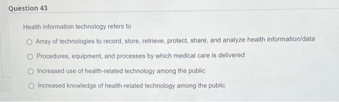 Question 41 Under Hipaa Which One Is An Example Of Protected Health Information The Name Of A Patient S Pet A Patient 3