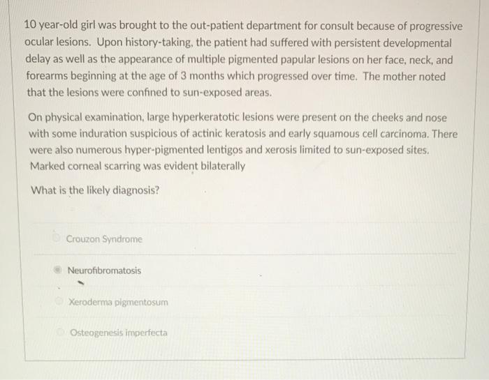 10 Year Old Girl Was Brought To The Out Patient Department For Consult Because Of Progressive Ocular Lesions Upon Histo 1