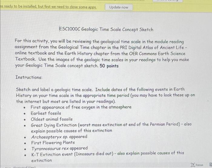 Re Ready To Be Installed But First We Need To Close Some Apps Update Now Esc100oc Geologic Time Scale Concept Sketch Fo 2