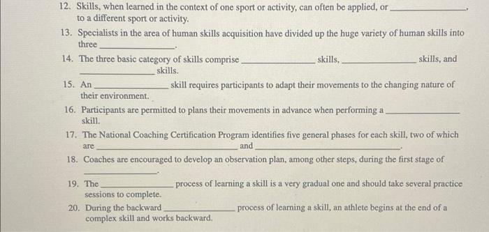 12 Skills When Learned In The Context Of One Sport Or Activity Can Often Be Applied Or To A Different Sport Or Activ 1