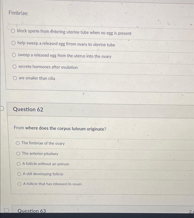 D Which Of These Does Not Belong When Talking About Ovaries Ovulation Eggs Site Of Fertilization Estrogen O Progesteron 2