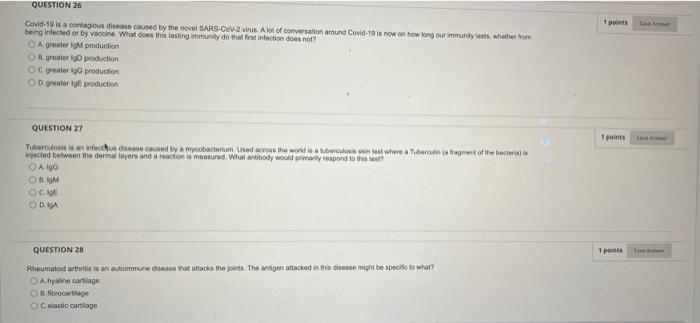 1 Points Sve Question 26 Cavid 19 Is A Contagious Disease Caused By The Novel Sars Cov 2 Virus A Lot Of Conversation Ar 1