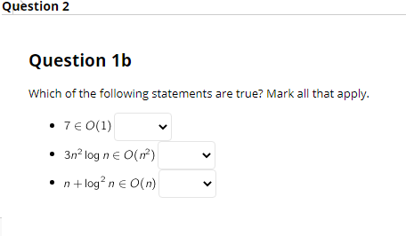 Options True False 1