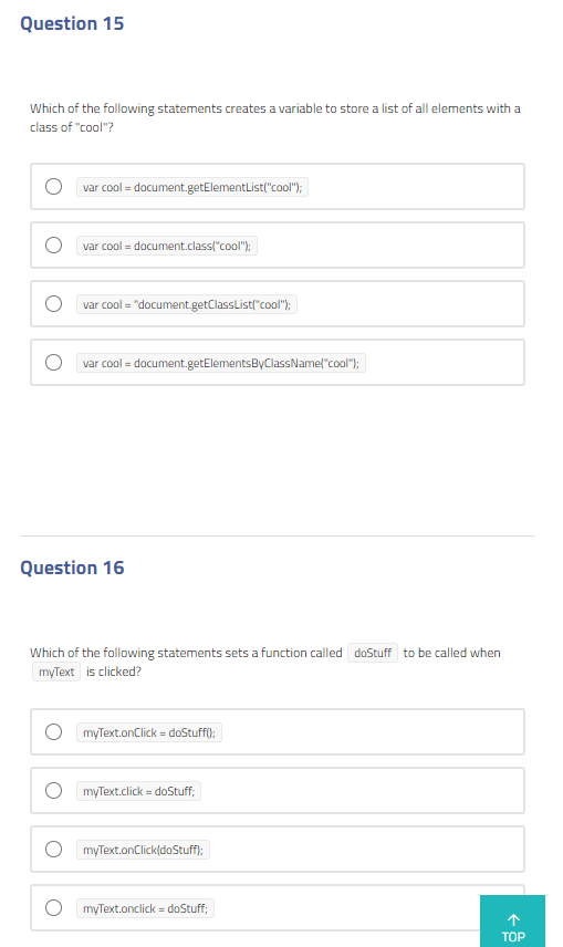 Question 11 What Output Will Be Displayed On The Document When The Following Loop Completes For X 0 X 4 X Documen 2