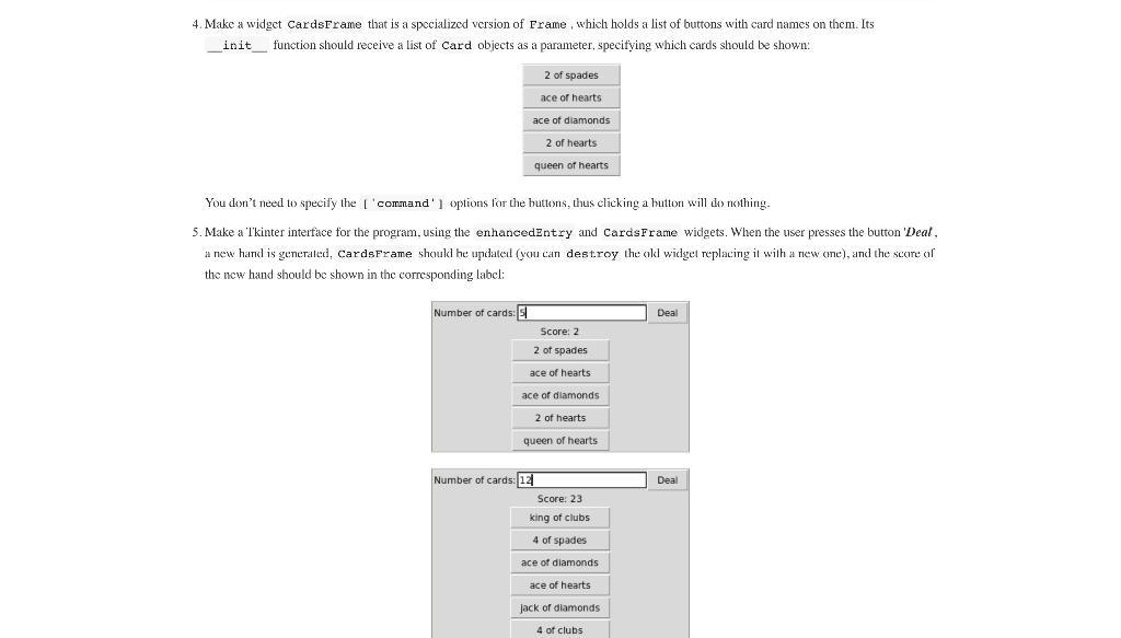 Task In This Task We Will Write A Program Test 9 Py Which Uses Classes And Objects To Deal A Hand Of Cards Score It A 3