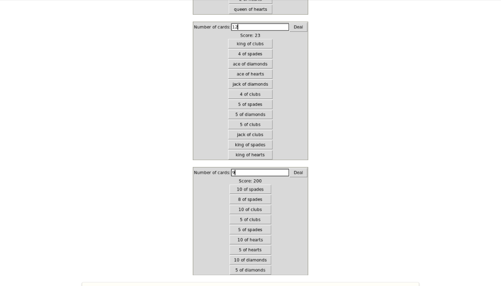 Task In This Task We Will Write A Program Test 9 Py Which Uses Classes And Objects To Deal A Hand Of Cards Score It A 4