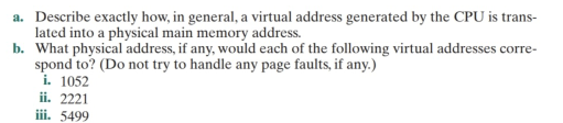 8 6 Suppose The Page Table For The Process Currently Executing On The Processor Looks Like The Following All Numbers Ar 2