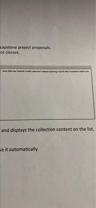Question 1 Design A Frame Where Students Can Enter Their Capstone Project Proposals Keep Student And Project Informati 3