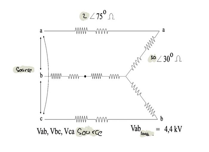 A Balanced 30 Load Connected Y With An Impedance Per 30 30 Ohms Has An Inter Phase Voltage Of 4 4 Kv The Load Is C 4