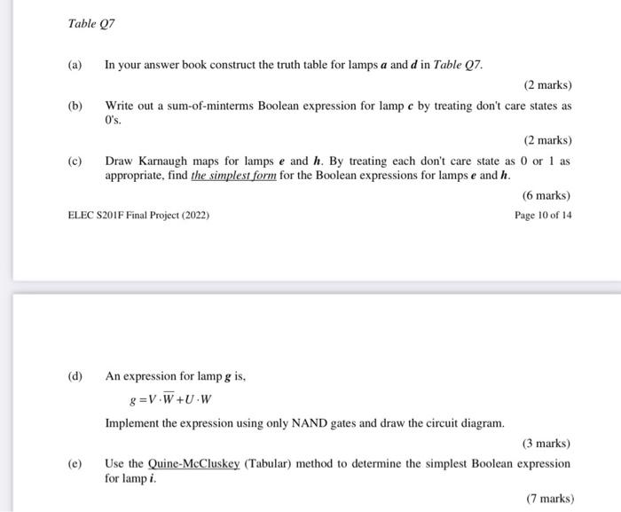 Question 7 20 Marks Figure Q7 A Shows An Arrangement Of 9 Lamps Of The Many Patterns That Could Be Formed A System 4