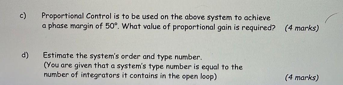 The Results Of An Open Loop Frequency Response Test Are Presented In Table Q3 Rad S 0 1 0 5 1 2 4 7 10 20 50 100 26 2