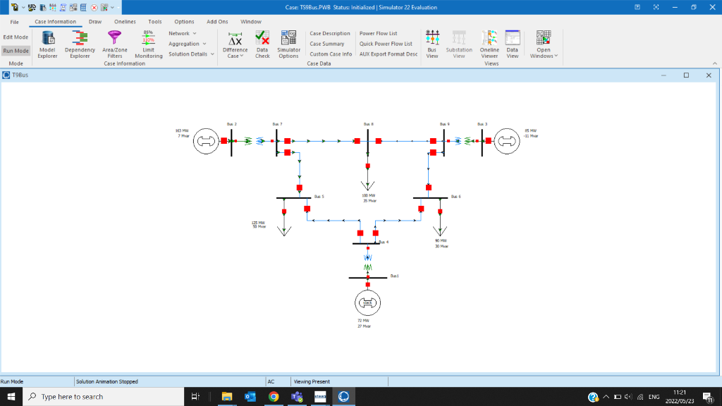 2 28iony File Case Information Draw Onelines Tools Options Edit Mode 85 110 Network Aggregation Monitoring Solution 1