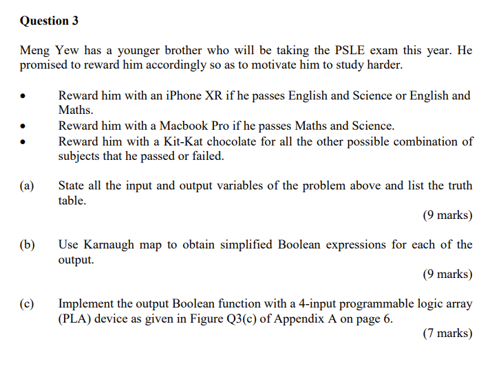 Question 3 Meng Yew Has A Younger Brother Who Will Be Taking The Psle Exam This Year He Promised To Reward Him Accordin 1