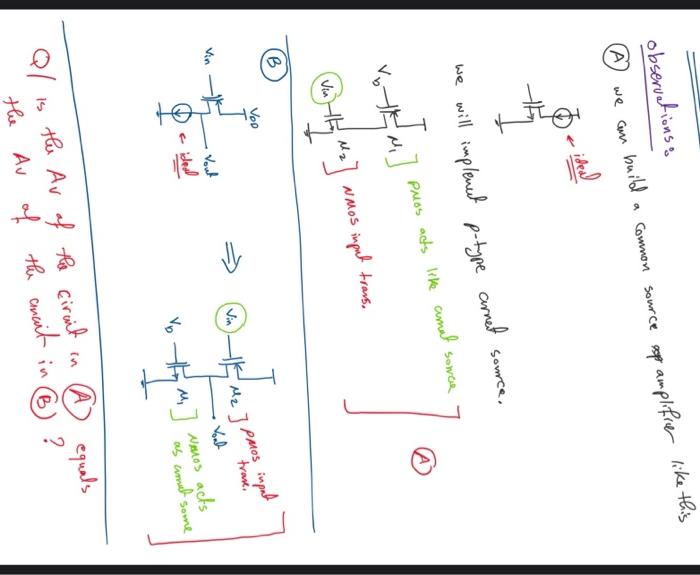 Is The Av Voltage Gain Of The Circuit In A Equals The Av Voltage Gain Of The Circuit In B Make Sure Of Your 1